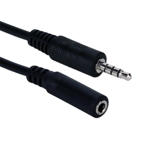 QVS QVS CC411-06 6 ft. & 3.5 mm 3 Ring Mini Stereo Headset Mic & Audio Extension Cable CC411-06